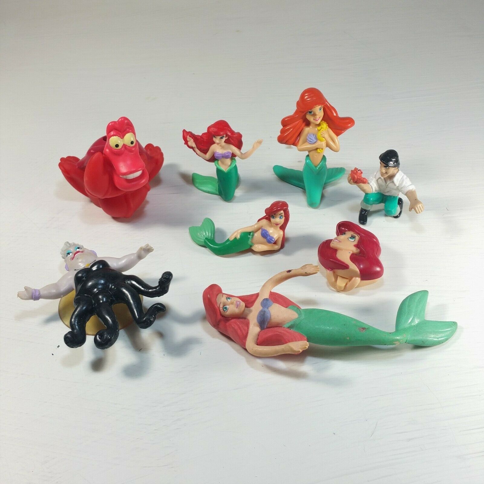 7/Lot VTG Disney Little Mermaid Toy Figurine Ursula Sebastian Prince ...